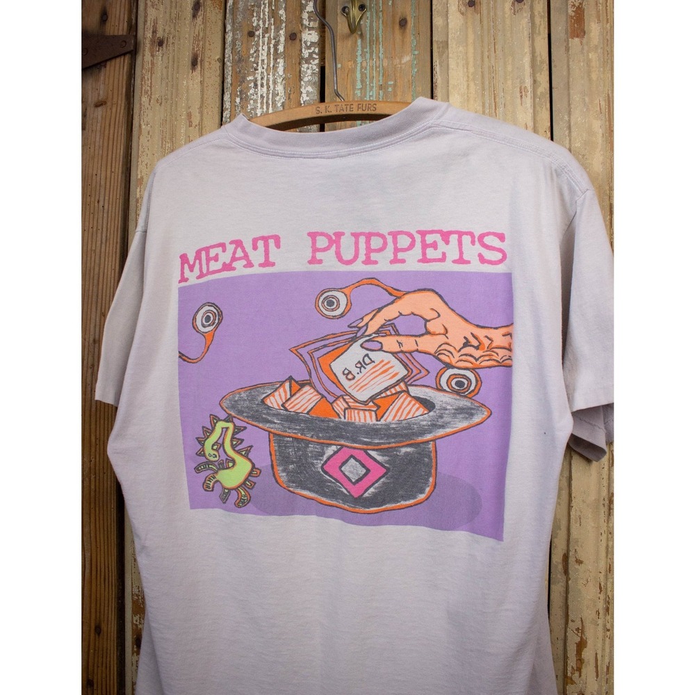 Meat Puppets Abe Lincoln Concert T Shirt 1990 White